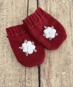 Luva Luxo Bordada Vermelha