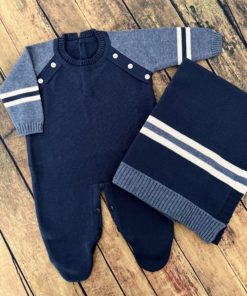 Saída Maternidade Luan Azul Jeans ( kit 2 Peças )