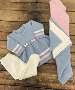 Saída Maternidade Bia Azul e Rosa (Kit 3 Peças)