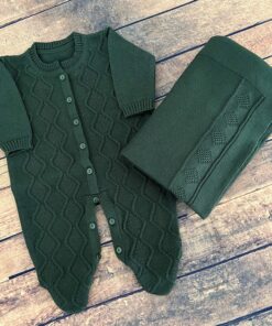 Saída Maternidade Henrique Verde Militar (Kit 2 Peças )