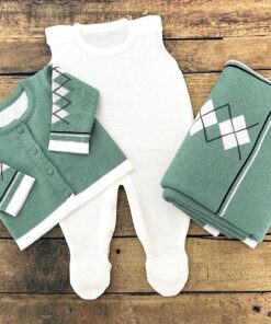 Saída Maternidade Brenno Verde (Kit 3 Peças)