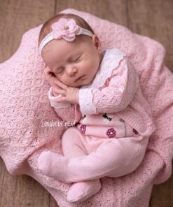 Saída Maternidade Aurora Rosa (Kit 3 Peças)