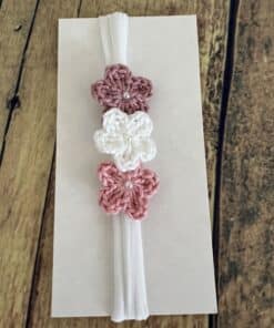 Faixa Três Flores Crochê